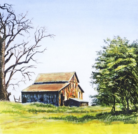 Barn,2 trees iwebpsd